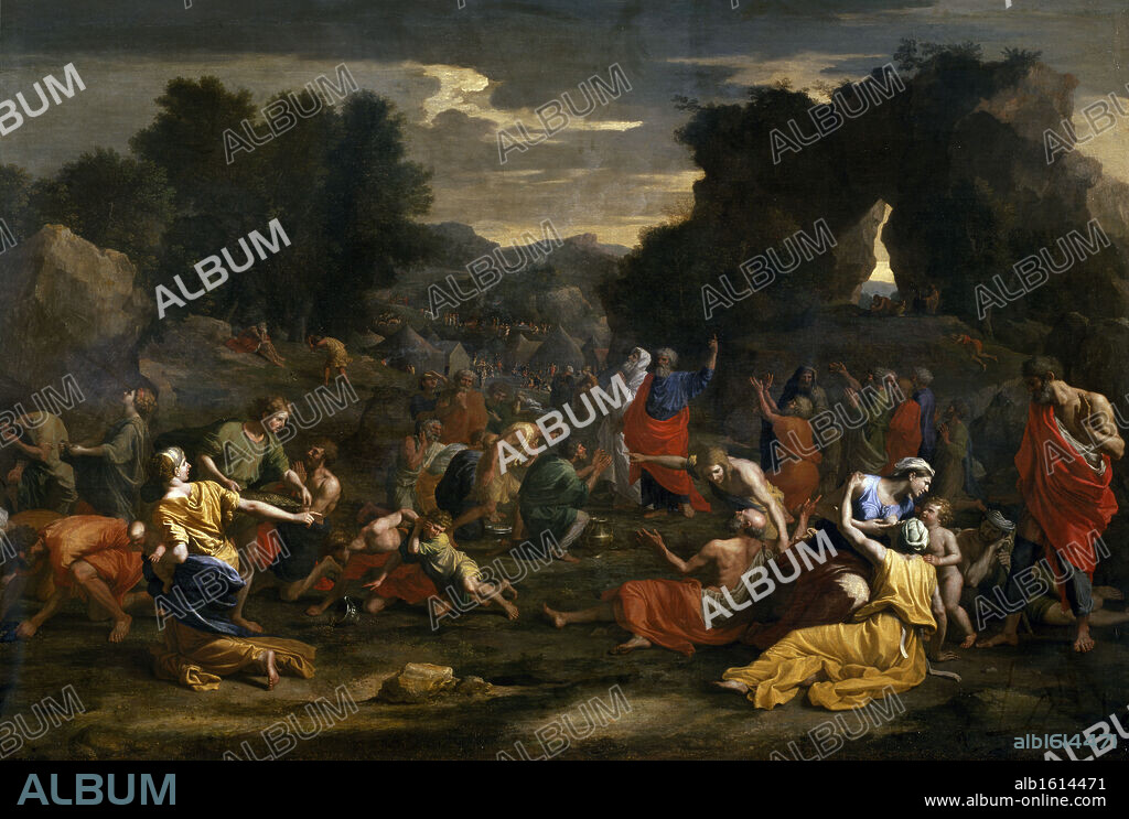 Israelites Gathering Manna in Baskets by Nicolas Poussin,  (1594-1665),  Paris,  Musee du Louvre.