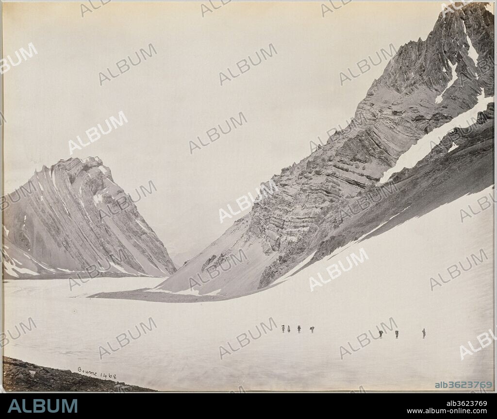 The Manirung Pass. Artist: Samuel Bourne (British, 1834-1912). Dimensions: Image: 23.5 x 29.7 cm. (9  1/4  x 11  11/16  in.). Date: 1866.
