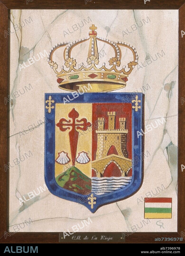 JOSE MARIA GARCIA ROYO (1922-1996). ESCUDO Y BANDERA DE LA RIOJA - Conj nº 146328.