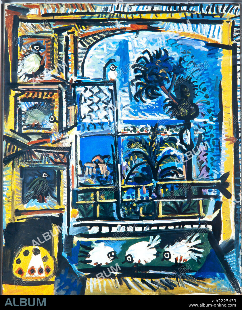 Pablo Picasso / 'The pigeons', 1957, Oil on canvas, 100 x 80 cm, MPB 70.456.