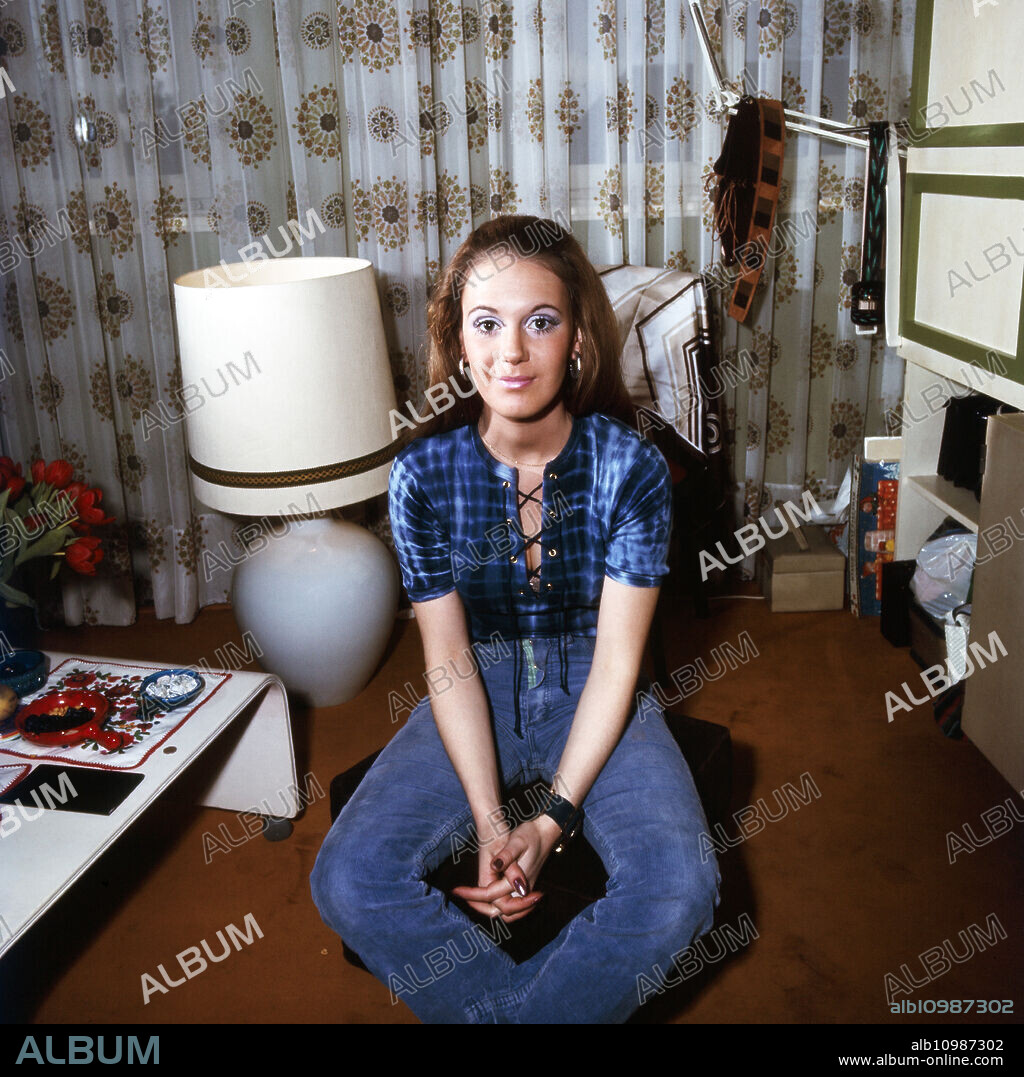 Susanne Millowitsch, daughter of folklore actor Willy Millowitsch, at Cologne, Germany 1970.