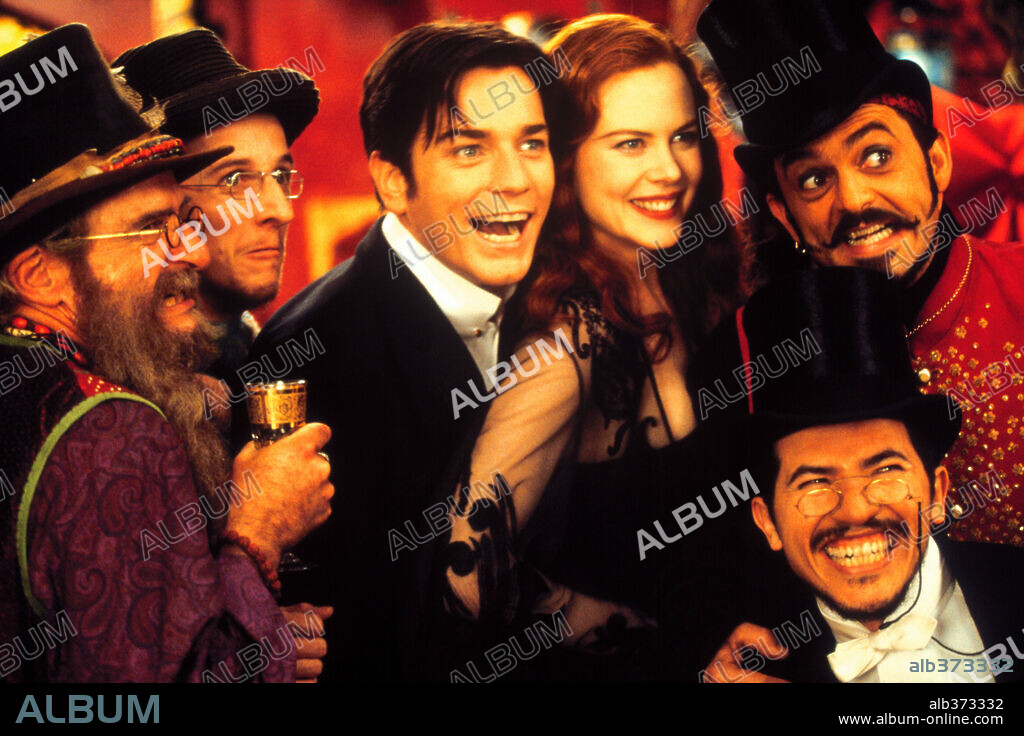 Henri de Toulouse-Lautrec, NICOLE KIDMAN, JOHN LEGUIZAMO and EWAN McGREGOR. EWAN McGREGOR, JOHN LEGUIZAMO and NICOLE KIDMAN in MOULIN ROUGE, 2001, directed by BAZ LUHRMANN. Copyright 20TH CENTURY FOX / UNWERTH, VON.