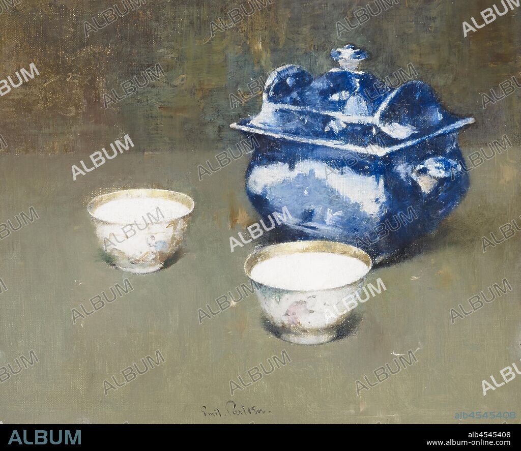 Still Life, Emil Carlsen (American, 1853-1932), about 1913, oil on canvas stretched against panel, 9 x 11-1/4 in. (canvas), Signed, l.c.: Emil Carlsen., American Painting and Sculpture to 1945.