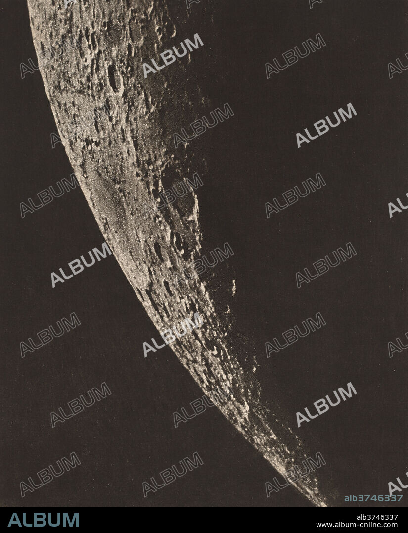 CHARLES LE MORVAN. Carte photographique de la lune. Dated: 1909. Dimensions: image: 31.91 x 25.72 cm (12 9/16 x 10 1/8 in.)  plate: 38.58 x 30.16 cm (15 3/16 x 11 7/8 in.)  sheet: 48.9 x 37.78 cm (19 1/4 x 14 7/8 in.). Medium: photogravure.