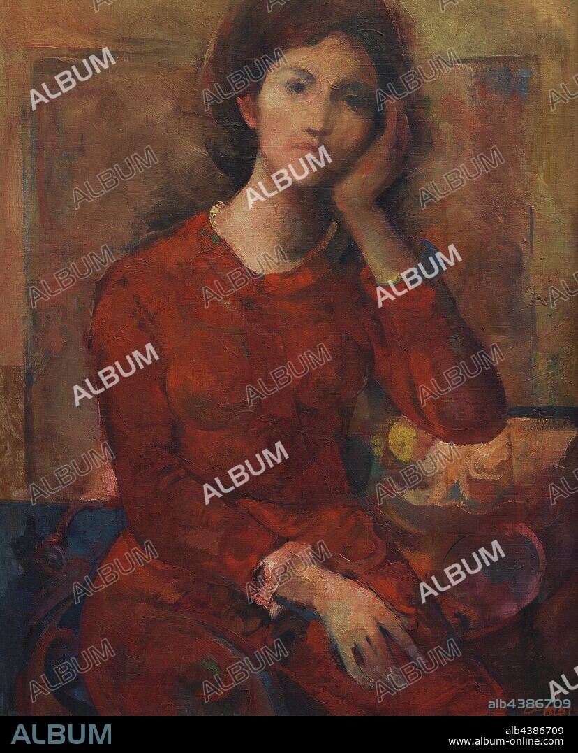 JOSÉ LUIS DE DIOS MARTÍNEZ. Xosé Luís de Dios Martínez (1943-2010). Pintor español. Retrato femenino, 1968. Museo de Bellas Artes. La Coruña. Galicia. España.