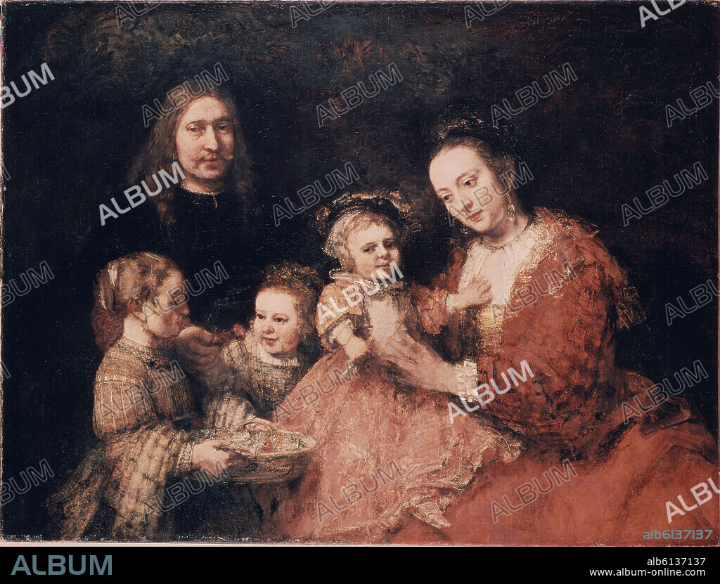 REMBRANDT HARMENSZOON VAN RIJN. RETRATO DE FAMILIA - 1668 - BARROCO HOLANDES.