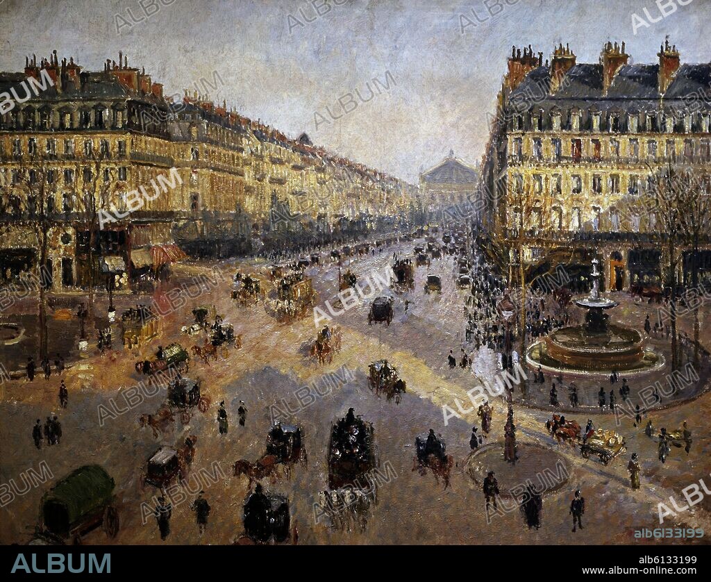 CAMILLE PISSARRO (1830/1903). AVENIDA DE LA OPERA DE PARIS - SIGLO XIX.