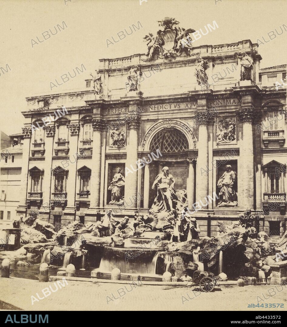 Fontana di Trevi, Sommer & Behles (Italian, 1867 - 1874), 1860–1872, Albumen silver print.