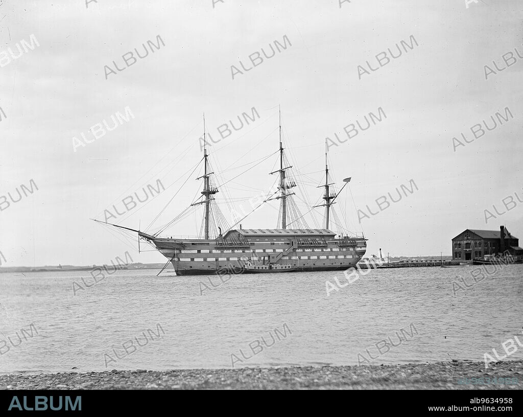 U.S.S. New Hampshire at Coasters Harbor, between 1890 and 1901.