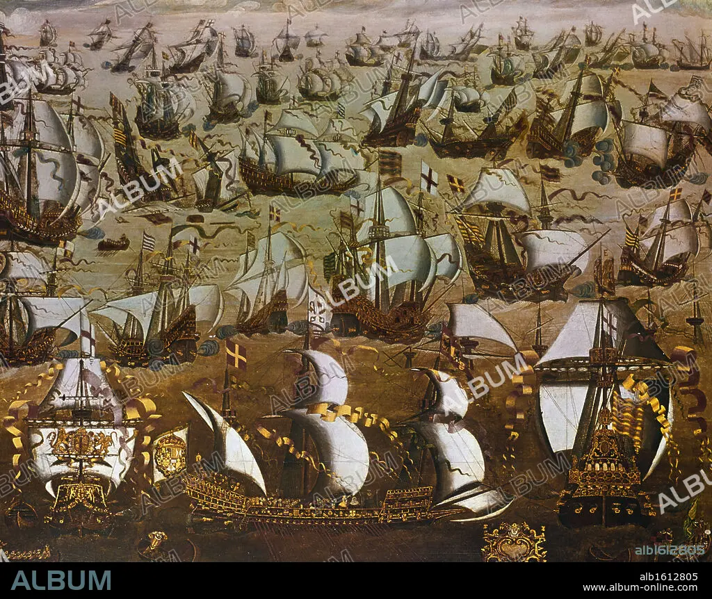 English Ships and the Spanish Armada 1588 English School