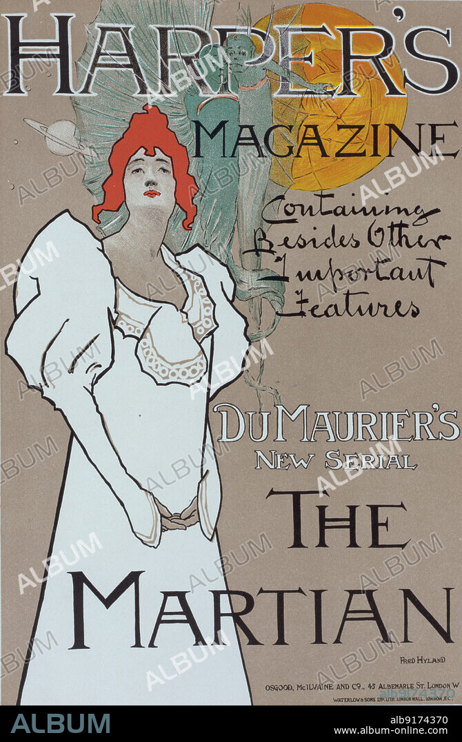 FRED HYLAND. Affiche anglaise pour la Revue "Harper's Magazine", c1898. [Publisher: Imprimerie Chaix; Place: Paris].