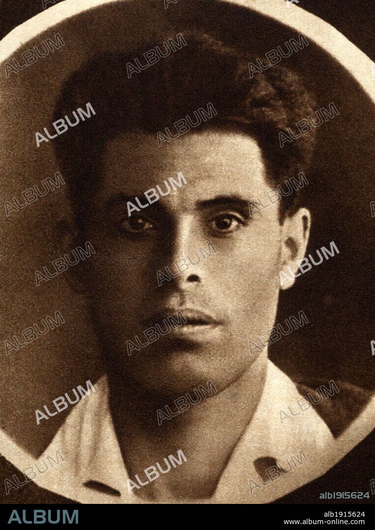 Buenaventura Durruti Dumange (1896-1936). Dirigente anarquista en 1934.