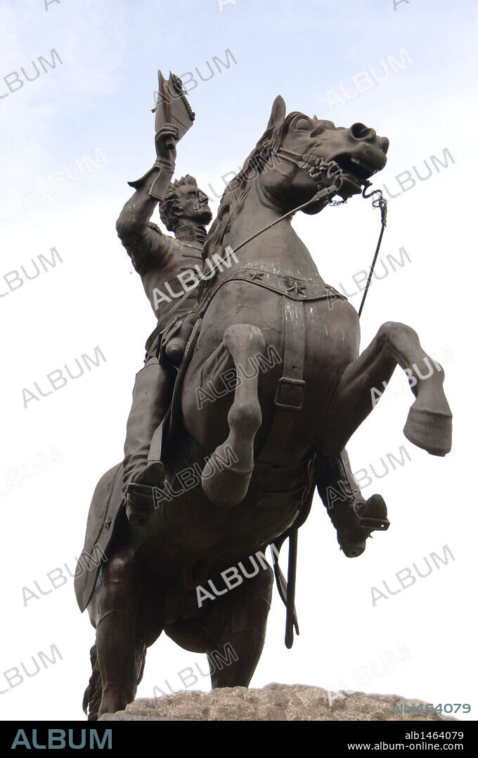 Andrew Jackson (1767-1845). Seventh President of the United States. Equestrian statue in Jackson Square sculpetd by Clark Mills (1810-1883) in 1856. French Quarter. New Orleans, Louisiana. USA.