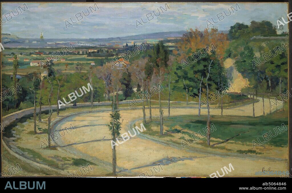 Les Environs de Paris, 1873-1875 Armand Guillaumin, Landscape, Oil Painting, France, Art Movement, Impressionism, Road.
