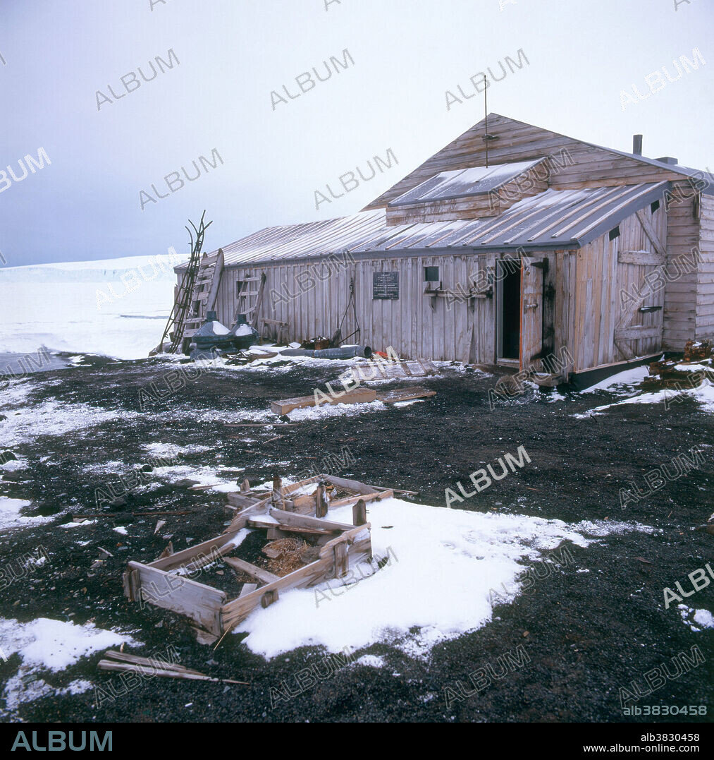Hut of Antarctic Explorer Robert F. Scott, Hut Point Peninsula, Cape Evans, Ross Island, Antarctica.