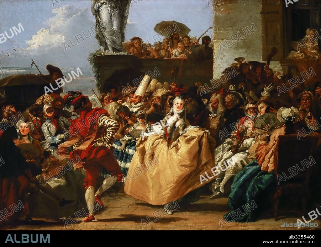 GIANDOMENICO TIEPOLO. Carnival Scene (The Minuet).