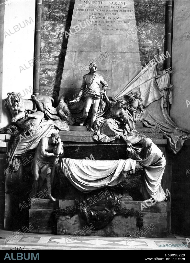 Marechal de Saxe's tomb at Strasbourg, by Jean-Baptiste Pigalle.