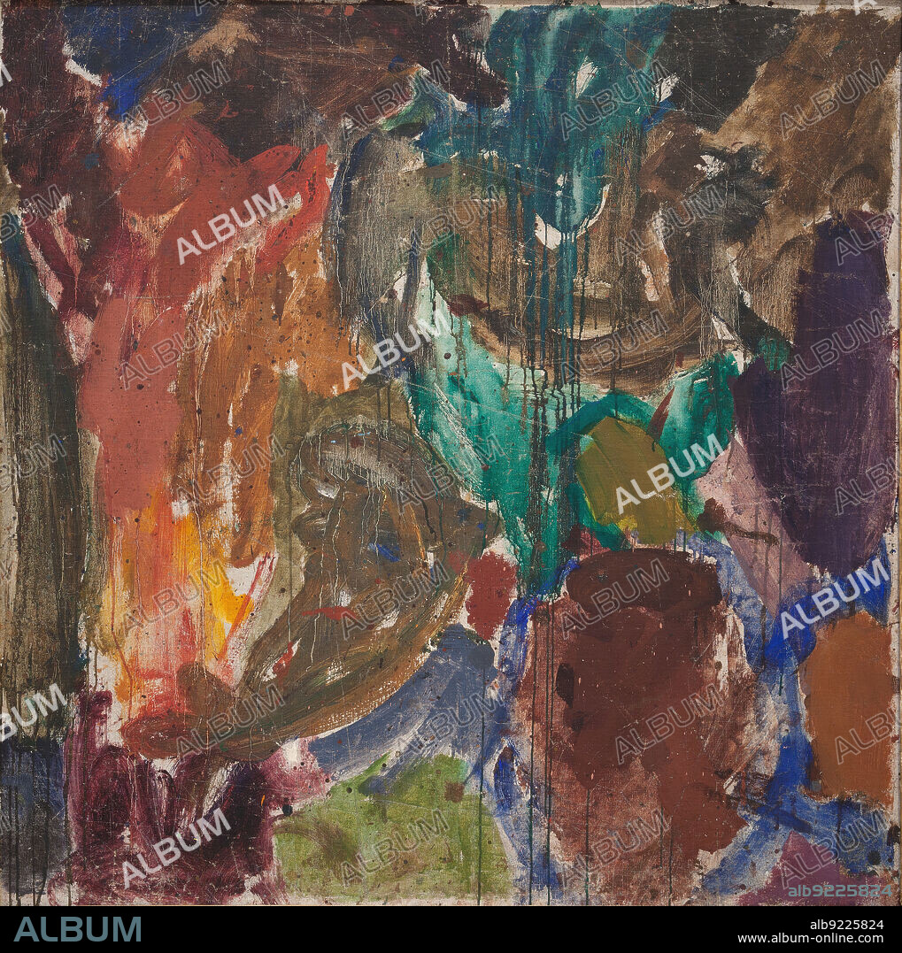 EDVARD WEIE. Dante and Vergil in the Underworld;Study after a painting by Delacroix, 1894-1932.