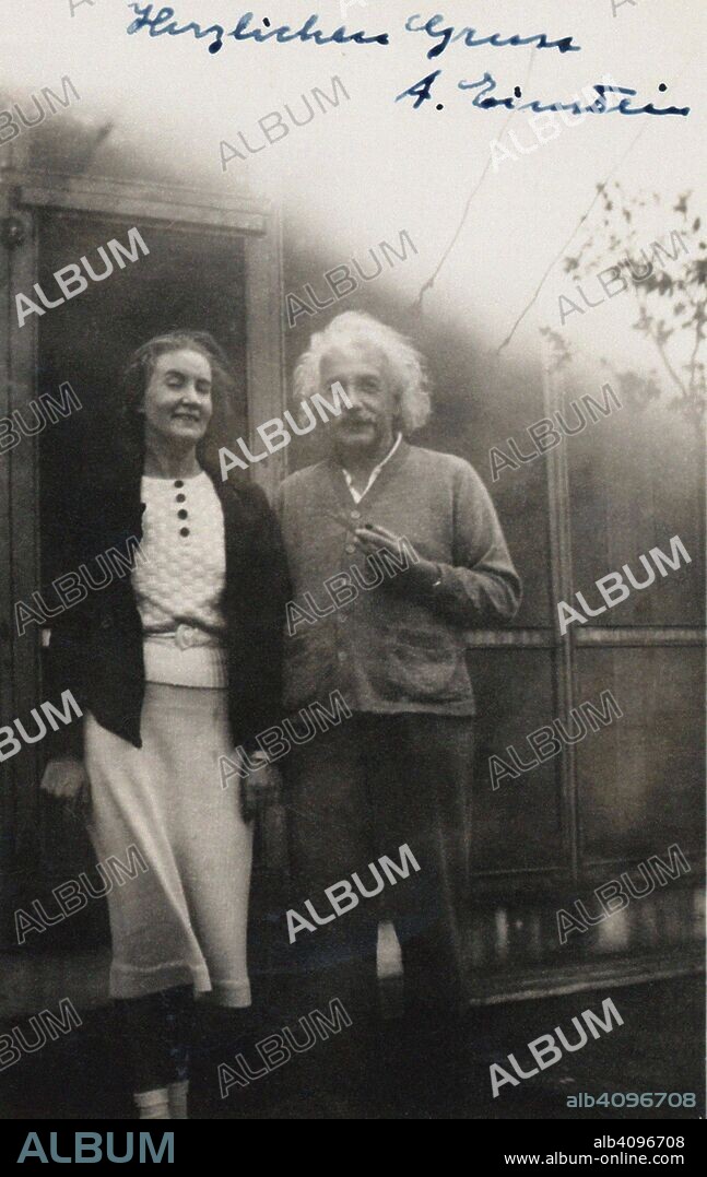 ANONYMOUS. Margarita Ivanovna Konenkova, nee Vorontsova (1896-1980) and Albert Einstein (1879-1955).