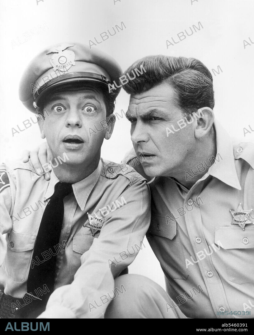 ANDY GRIFFITH and DON KNOTTS in THE ANDY GRIFFITH SHOW, 1960, directed by ALAN RAFKIN, DON WEIS, LEE PHILIPS and RICHARD CRENNA. Copyright CBS TELEVISION.