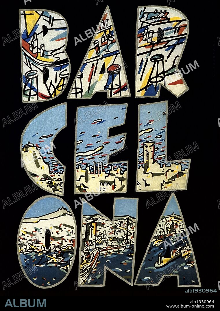 JAVIER MARISCAL. Poster of Barcelona by Xavier Mariscal.