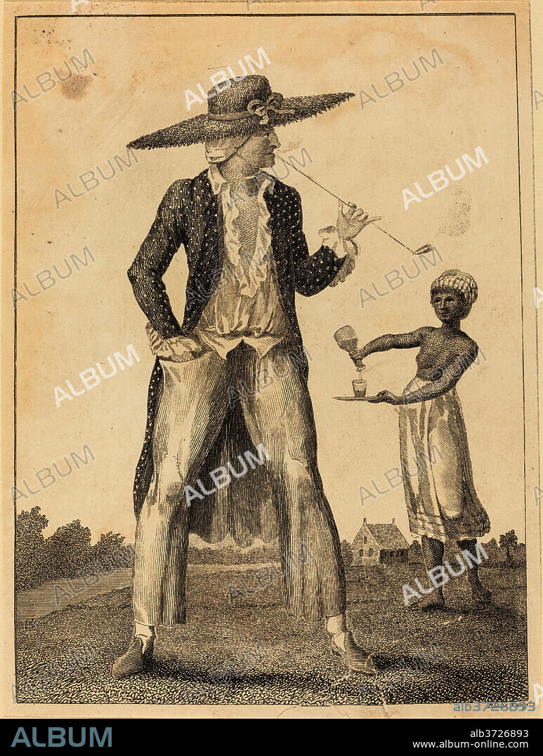 WILLIAM BLAKE AFTER JOHN GABRIEL STEDMAN. A Surinam Planter in his Morning Dress. Dated: 1793. Medium: engraving.