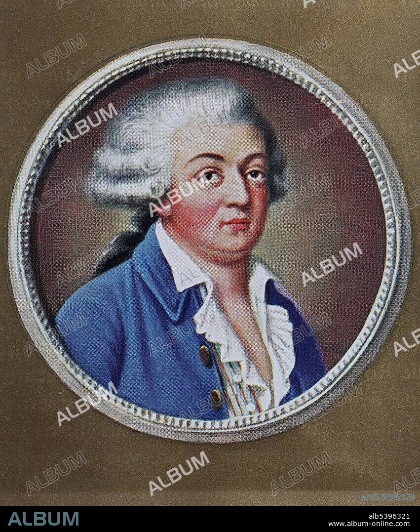 Honore Gabriel Riqueti, Count of Mirabeau, 1749-1791, leader of the early stages of the French Revolution, 1880, historical illustration, France