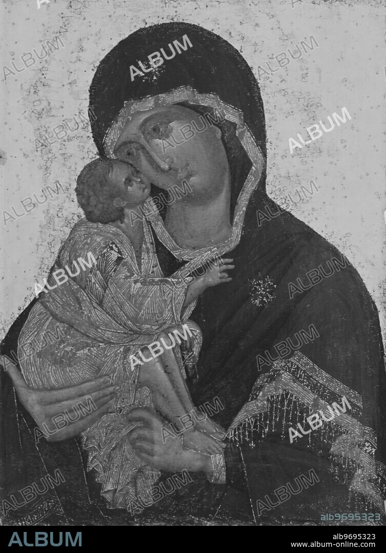 Madonna of Don Icon By Theophanes the Greek. Novgorod School. Tretyakov Gallery, Moscow. c.1380. Supplied By: SCRSS - Society for Co-operation in Russian & Soviet Studies.