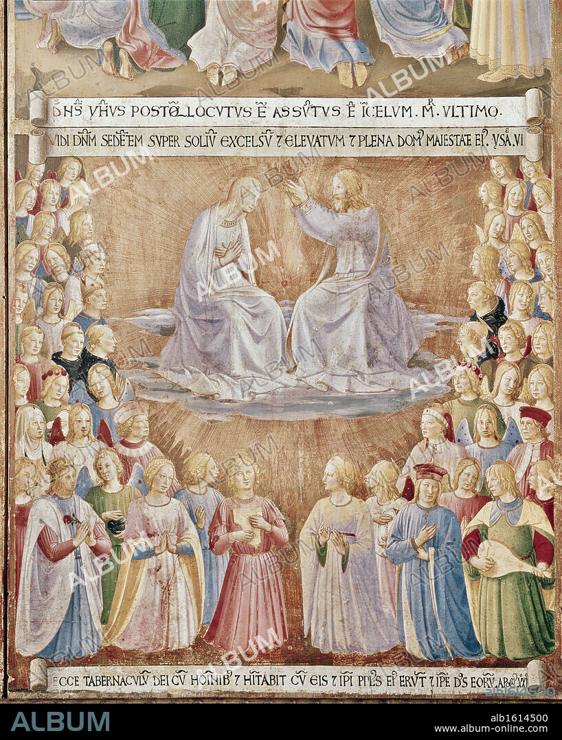 Coronation of the Virgin   1433-1445  Fra Angelico (ca.1395-1455 Italian)  Fresco  Museo di San Marco, Florence, Italy.