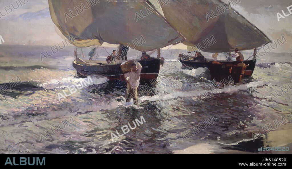JOAQUIN SOROLLA. DESCARGANDO LA PESCA.
