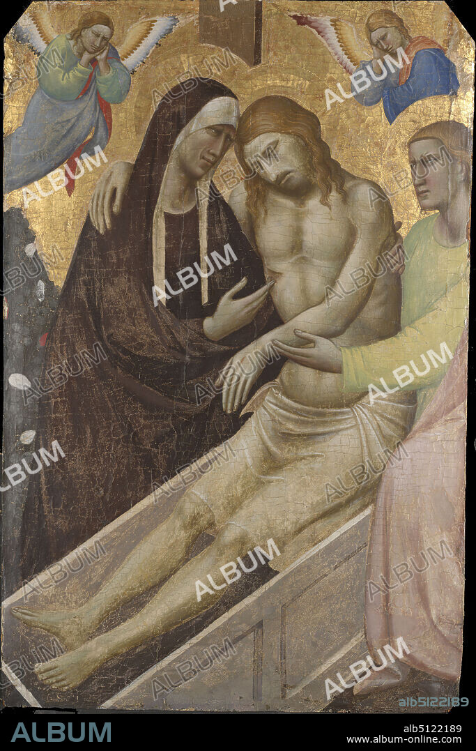 Artist: Taddeo Gaddi, Italian, Florence, ca. 13001366, The Lamentation over the Dead Christ, ca. 133540, Tempera on panel, 116 × 76.3 × 1.8 cm (45 11/16 × 30 1/16 × 11/16 in.), Made in Florence, Italy, Italian, Florence, 14th century, Paintings.