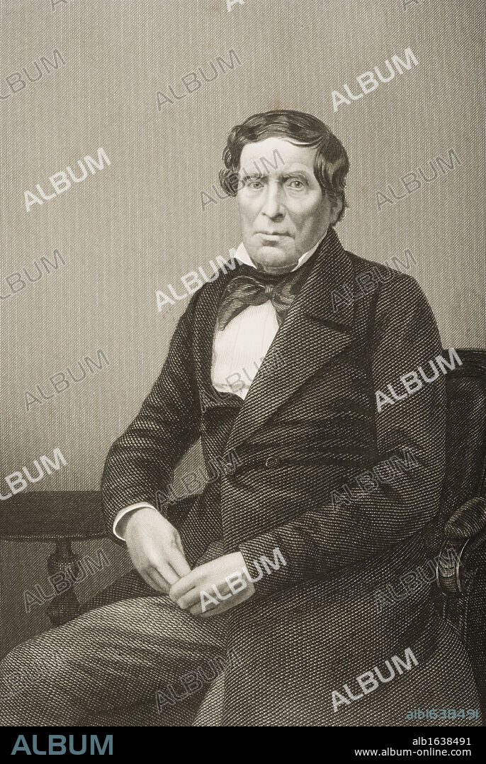 John Singleton Copley, 1st. Baron Lyndhurst, 1772-1863. British politician and Lord Chancellor of England. Engraved by D.J.Pound from a photograph by Mayall. From the book "The Drawing-Room Portrait Gallery of Eminent Personages" Volume 2. Published in London 1859.