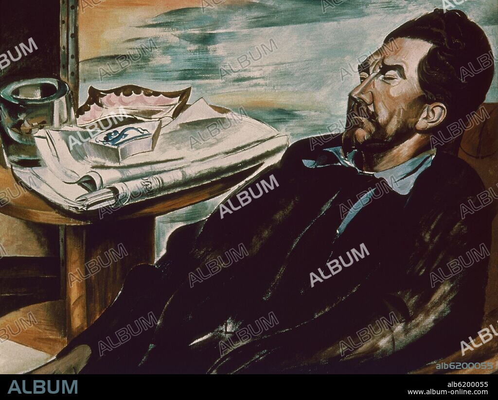 WYNDHAM LEWIS. EZRA POUND (1885-1972) POETA NORTEAMERICANO - 1939.
