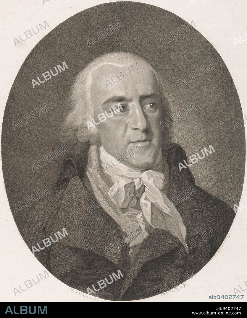 Portrait of Friedrich von Matthisson, Wilhelm Arndt, after Johann Friedrich August Tischbein, 1801, print maker: Wilhelm Arndt, (mentioned on object), after: Johann Friedrich August Tischbein, (mentioned on object), Wilhelm Arndt, (mentioned on object), Germany, 1801, paper, etching, h 455 mm × w 345 mm.