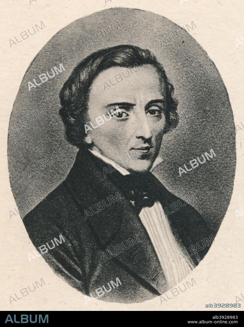 'Chopin', 1895. Frederic Francois Chopin (1810-1849), Polish composer and virtuoso pianist. From The Musical Educator, Volume V by John Greig, M.A., Mus. Doc. [T. C. & E. C. Jack, Edinburgh, 1895].