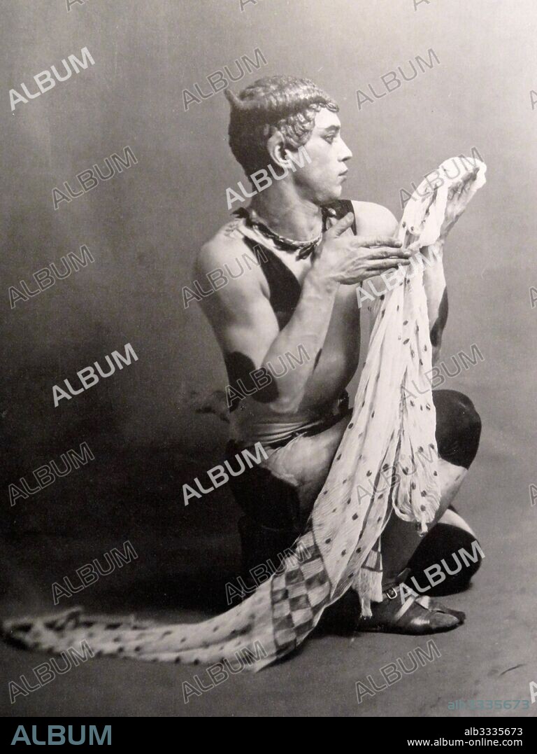ANONYMOUS. Vaslav Nijinsky in the Ballet The Afternoon of a Faun by C. Debussy.