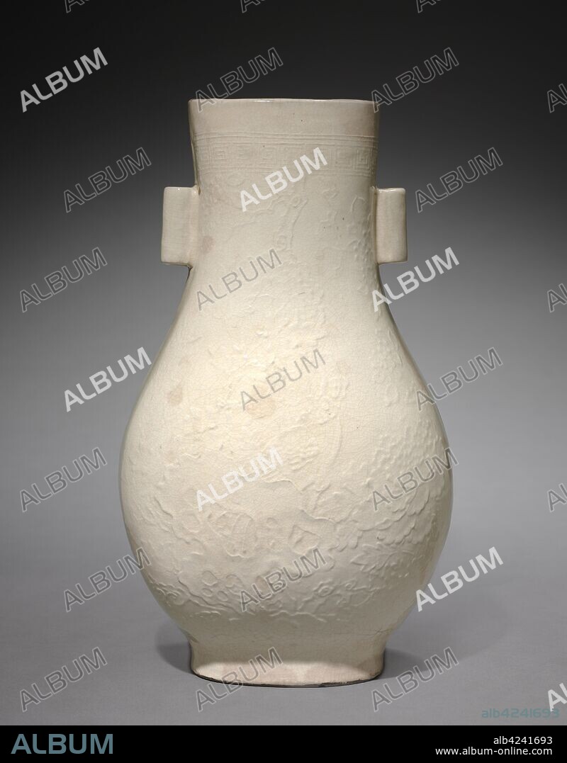 Vase: Ding ware, 1368- 1644. China, Ming dynasty (1368-1644). Porcelain; diameter: 20 cm (7 7/8 in.); overall: 33.7 cm (13 1/4 in.).