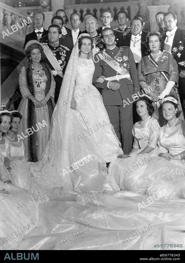 13 mayo 1962. Boda en Atenas de don Juan Carlos y la Princesa Sofía.