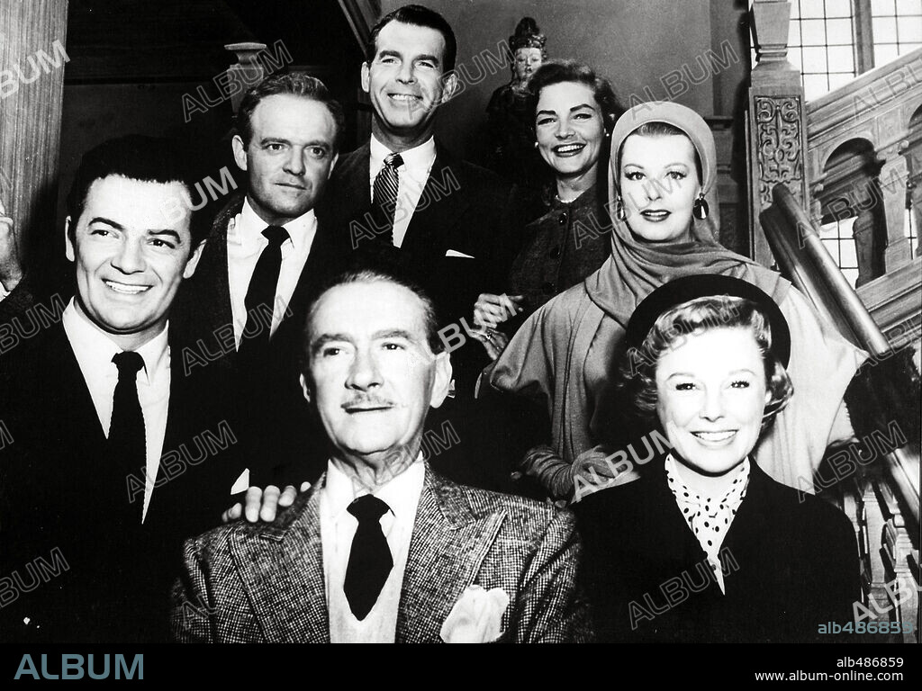 ARLENE DAHL, CLIFTON WEBB, CORNEL WILDE, FRED MACMURRAY, JUNE ALLYSON, LAUREN BACALL and VAN HEFLIN in A WOMAN'S WORLD, 1954 (WOMAN'S WORLD), directed by JEAN NEGULESCO. Copyright 20TH CENTURY FOX.