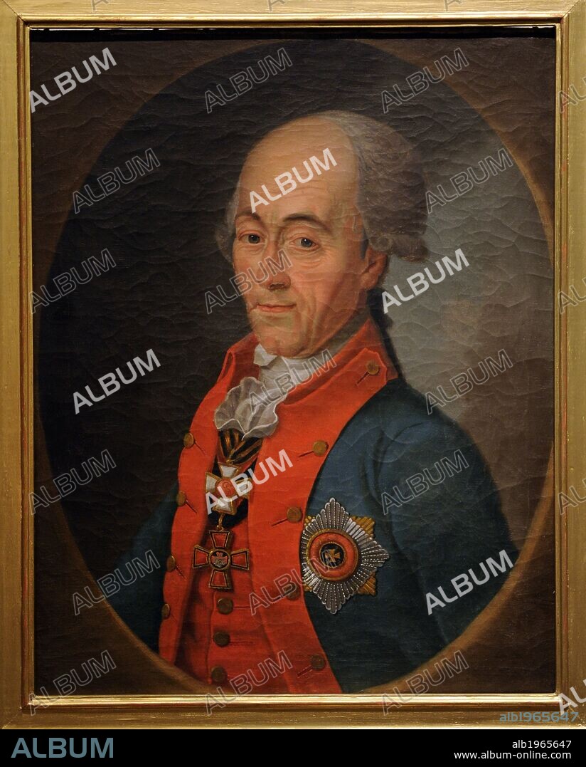 Von Johans Reks (died in 1795). Marshal, Governor General of the governorship of Riga in 1790-1792 . Portrait by Friedrich Hartmanis Barizjens (1724 - 1796). Museum of History and Navigation. Riga. Latvia.