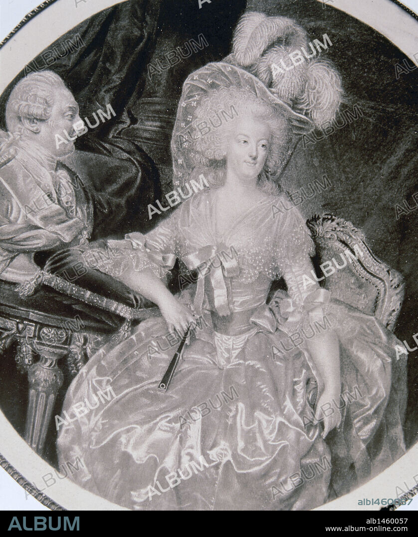 MARIA ANTONIETA (1755-1793). Esposa de Luis XVI y reina de Francia (1774-1792). S. XVIII. Retrato realizado por Boye.