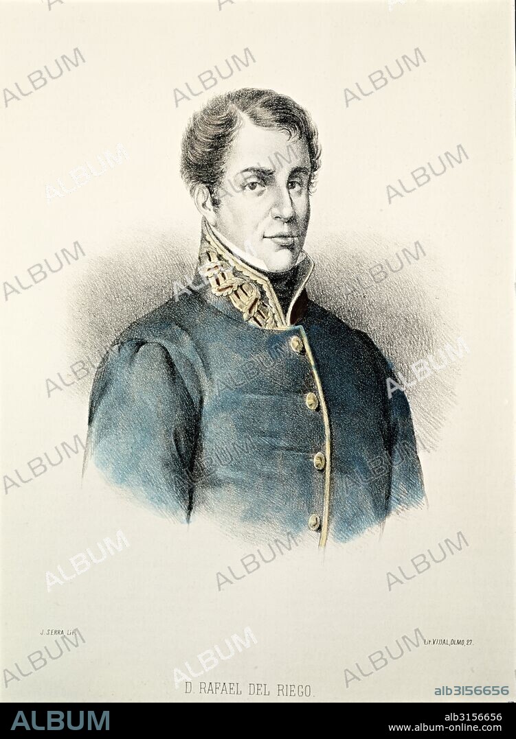 J. SERRA. Retrato de Rafael del Riego (1785-1823). Colección particular.