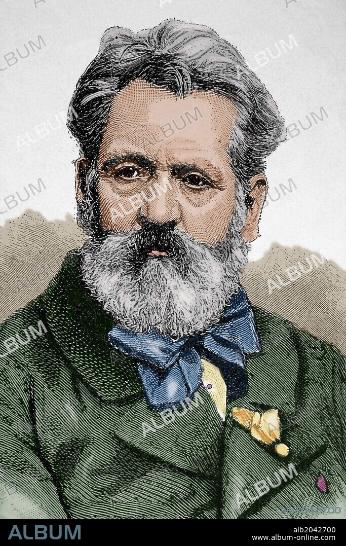 RUDOLF RITTER VON ALT (1812-1905). Pintor paisajista austríaco. Grabado coloreado.