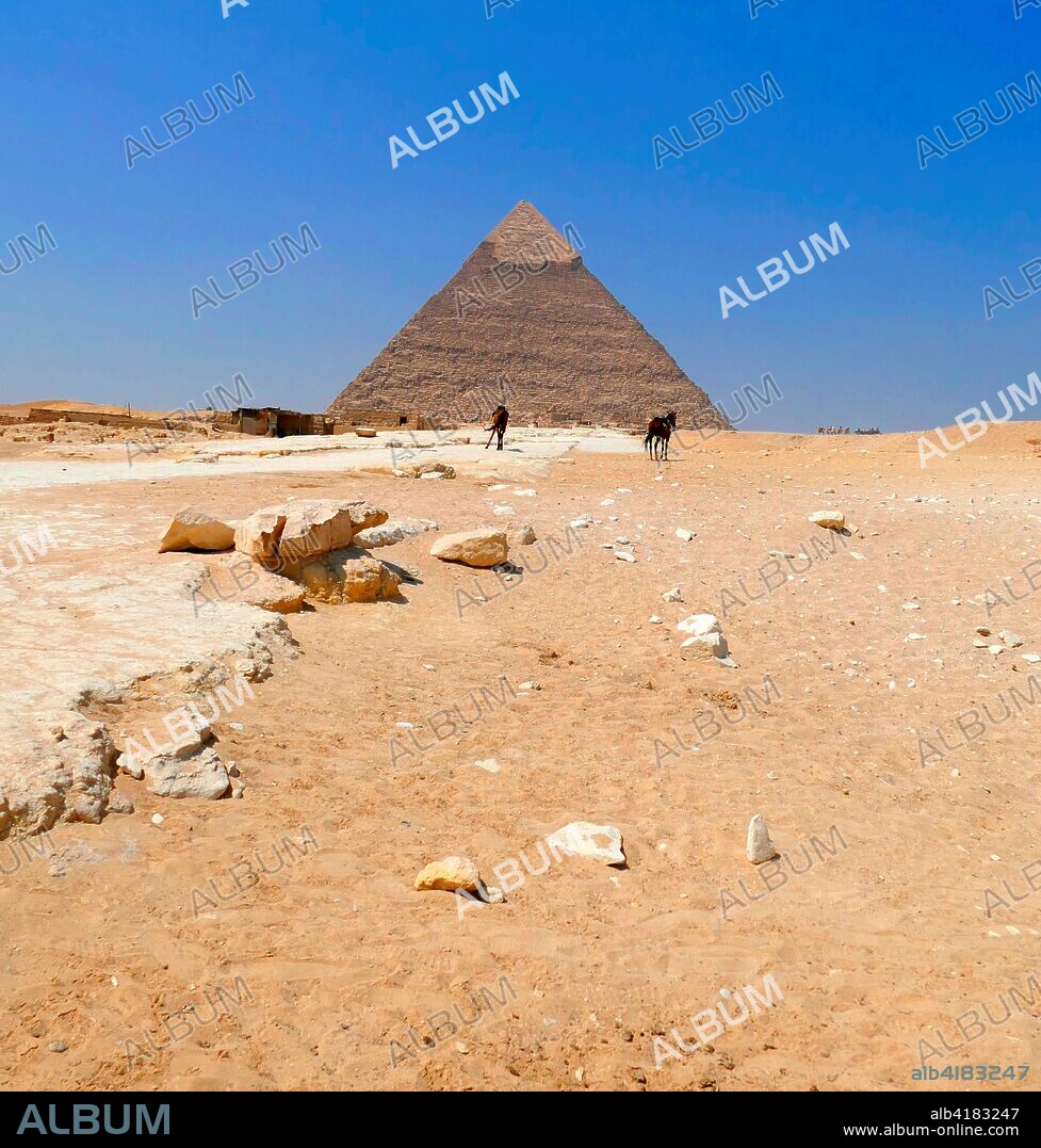 Pyramid of Khafre or of Chephren. is the second-tallest and second-largest of the Ancient Egyptian Pyramids of Giza and the tomb of the Fourth-Dynasty pharaoh Khafre (Chephren). who ruled from c.?2558 to 2532 BC.