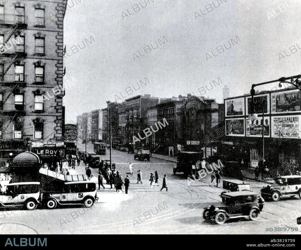 Lenox Avenue (Malcolm X Boulevard) is the primary north-south route through Harlem in the upper portion of the New York City borough of Manhattan. This two-way street runs from Farmers' Gate at Central Park North (110th Street) to 147th Street. The avenue was the heart of Harlem during the Harlem Renaissance in the 1930s. The street brought together African-Americans, Latinos, British West Indians, and Spaniards who developed relationships over common interests such as jazz and food. Jazz flourished and grew like it could have in no other time and place.