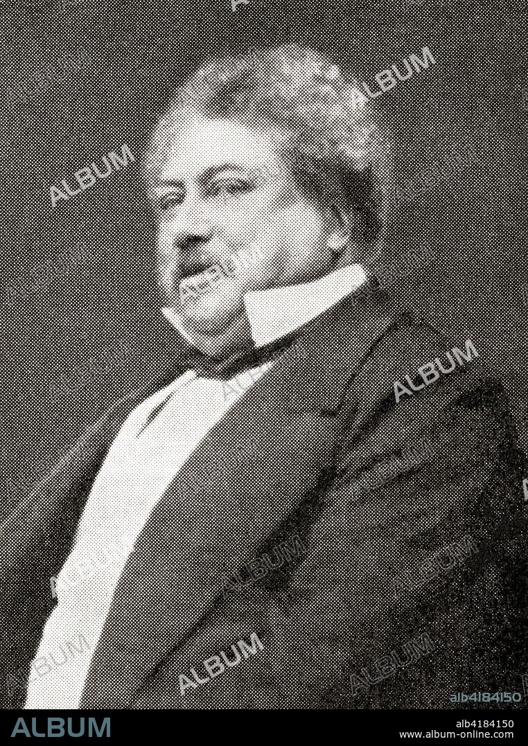 Alexandre Dumas, born Dumas Davy de la Pailleterie, 1802 - 1870, aka Alexandre Dumas, pere.  French writer.  From Hutchinson's History of the Nations, published 1915.