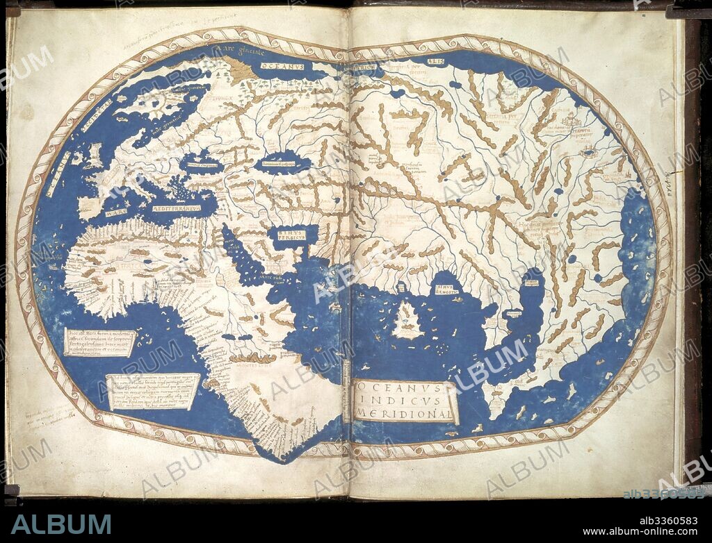 HENRICUS MARTELLUS GERMANUS. Map of the world.