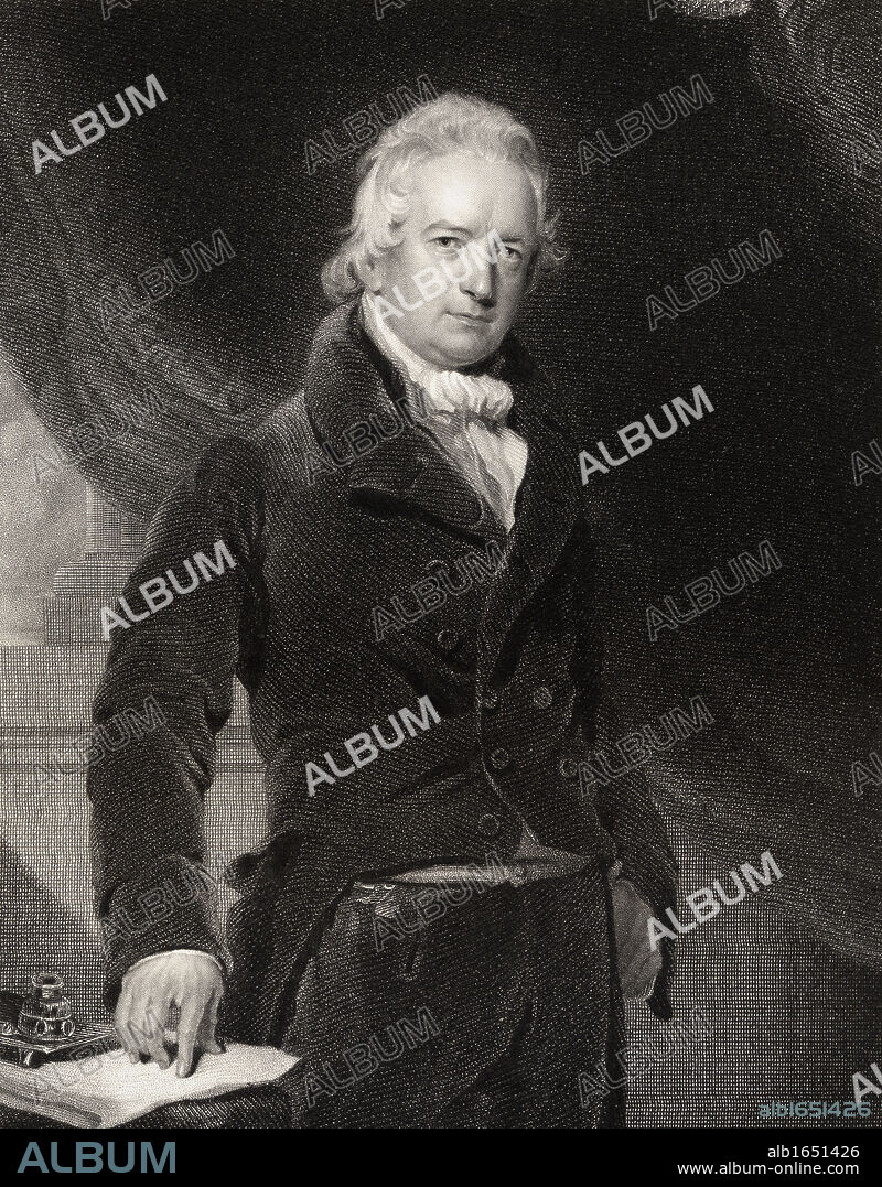 John Abernethy 1764 to 1831 English surgeon and teacher Engraved by J Cochran after Sir T Lawrence From the book National Portrait Gallery volume II published c 1835.