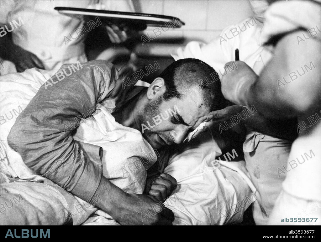 ANONYMOUS. Ramón Mercader in a Mexico City hospital following the attack on Trotsky.