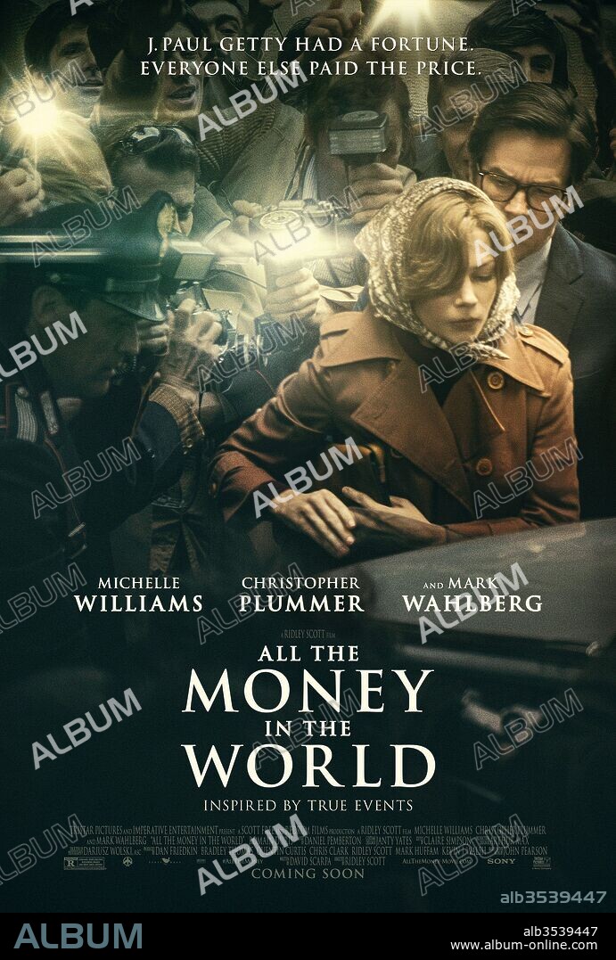 Poster of ALL THE MONEY IN THE WORLD, 2017, directed by RIDLEY SCOTT. Copyright Imperative Entertainment/Scott Free Films/TriStar Production.